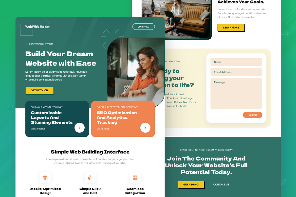 Website Builder Email Newsletter, an UI Kit Template by SquidPixey (Photo 6 of 6)