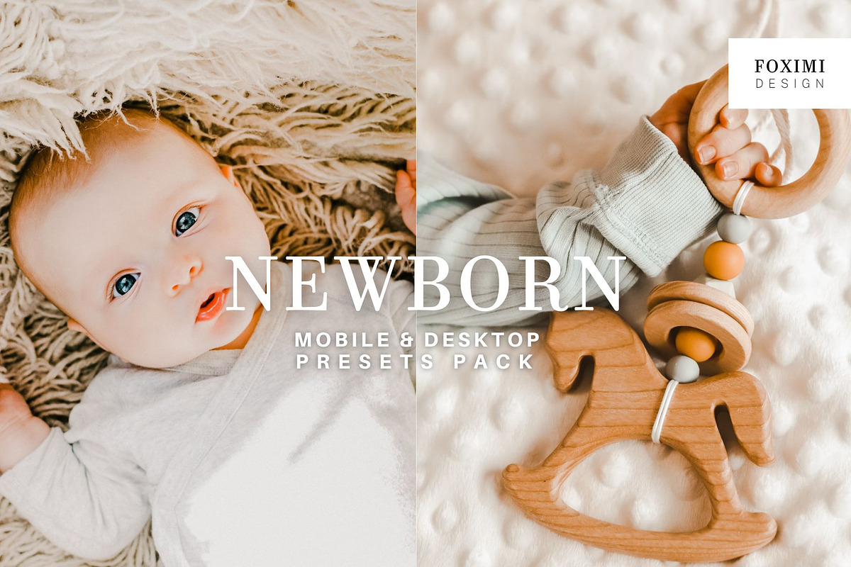 10 NEWBORN LIGHTROOM PRESETS, a Plug-in Add-On by FOXIMIDesign (Photo 1 of 11)