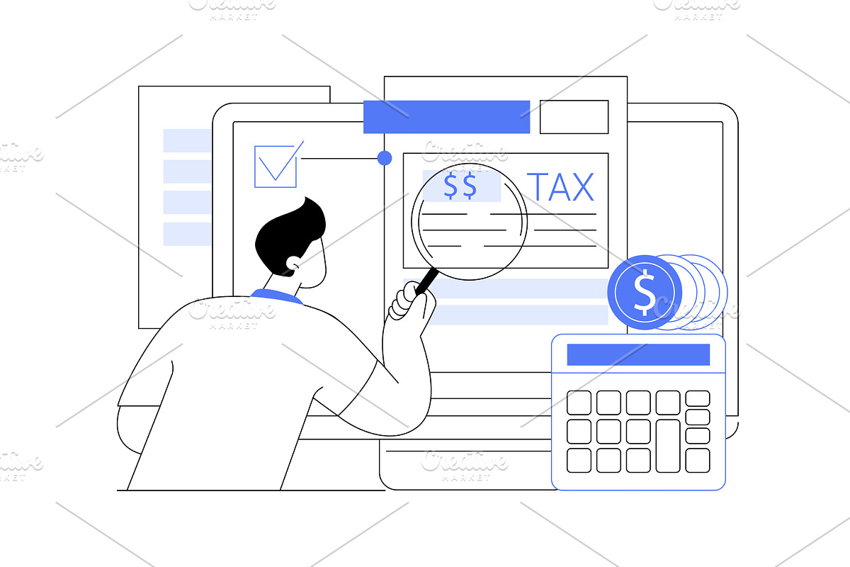 Tax Audit Preparation abstract, a Finance Illustration by Visual Generation