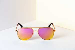 Stylish pink aviator sunglasses on m stock photo containing sunglasses and