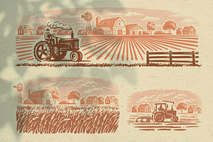 Vintage Village Vector. Vol2.