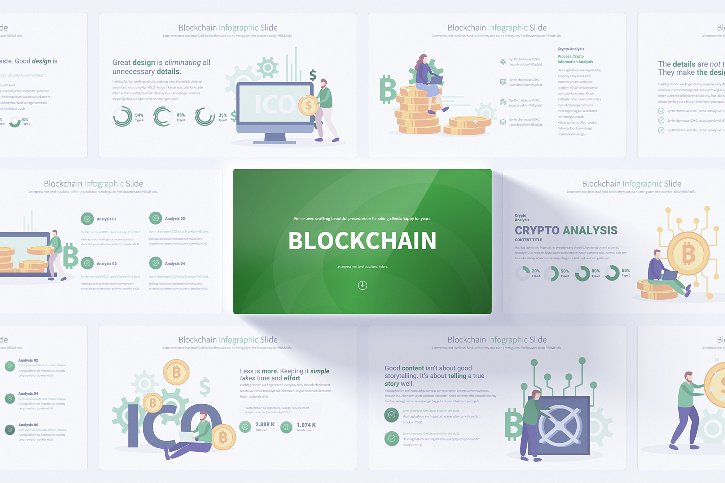 BLOCKCHAIN - PowerPoint Infographics, a Presentation Template by Pulsecolor