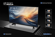 Smart TV Mockup for Digital Screen, a Mac Mockup by My Code Std (Thumbnail 1 of 5)