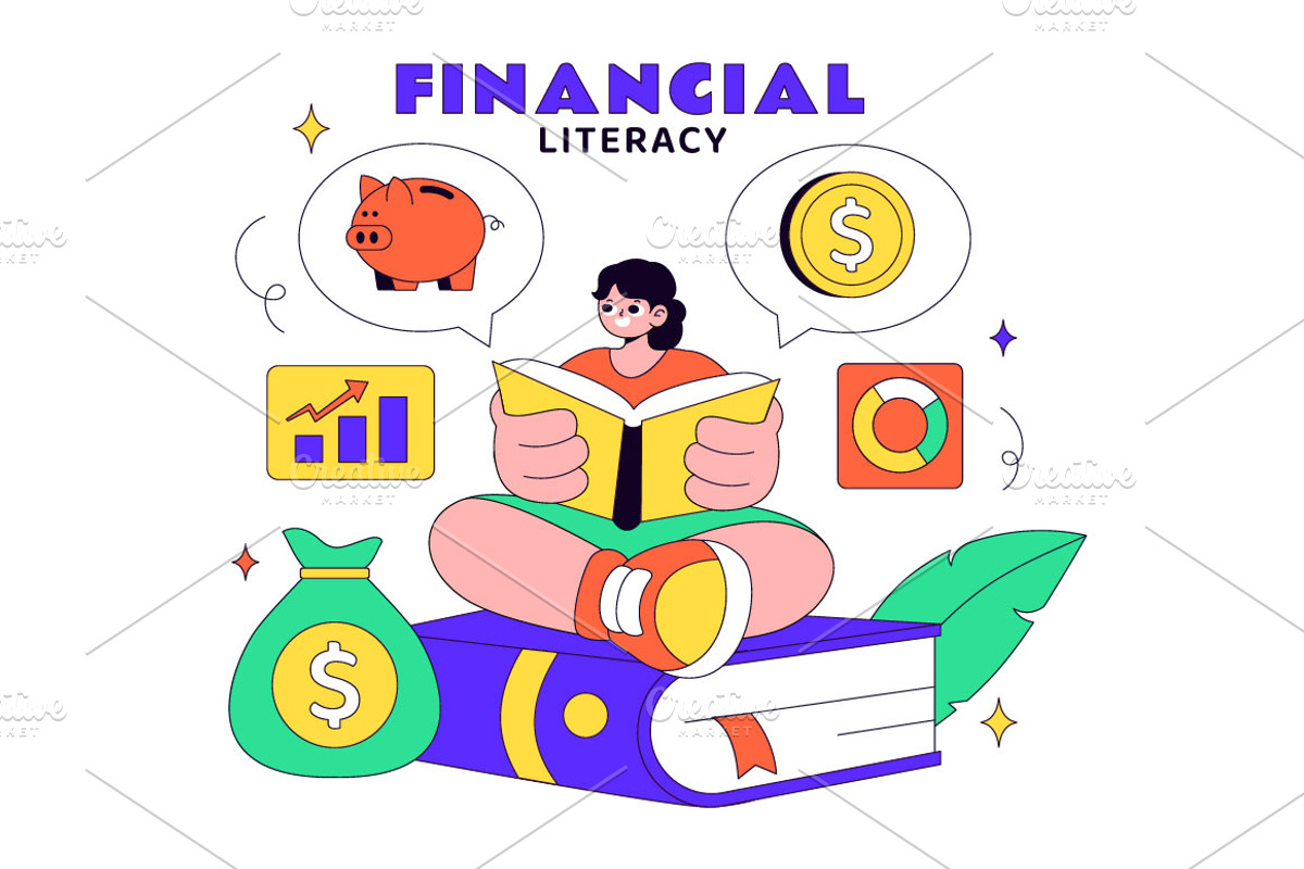 10 Financial Literacy Illustration, a Finance Illustration by denayunebgt (Photo 4 of 4)
