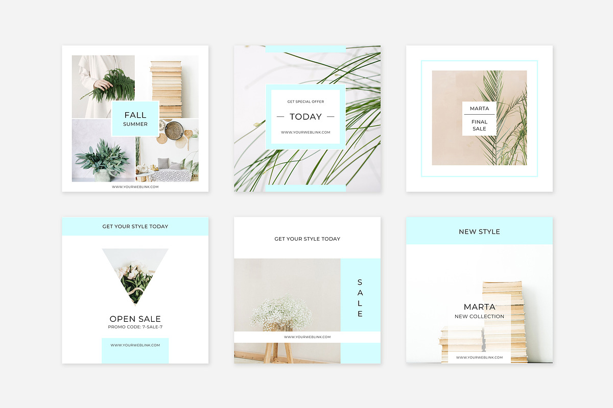Light CANVA Instagram Pack, a Social Media Template by Swiss_cube (Photo 3 of 8)