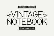 Vintage Notebook - Sans Serif Font, a Sans Serif Font by Pian45 Studio (Thumbnail 1 of 6)