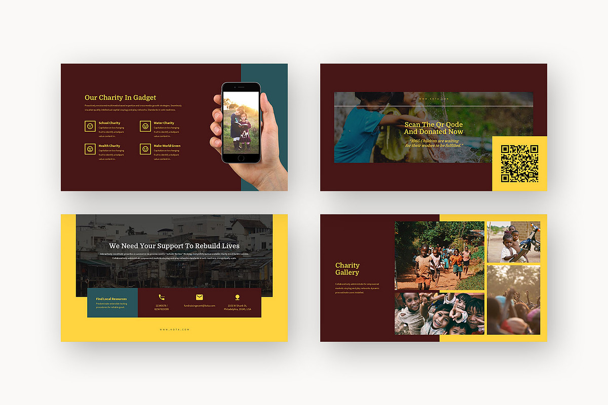Kota : Charity Pitch Powerpoint, a Presentation Template by Punkl Camp (Photo 8 of 16)
