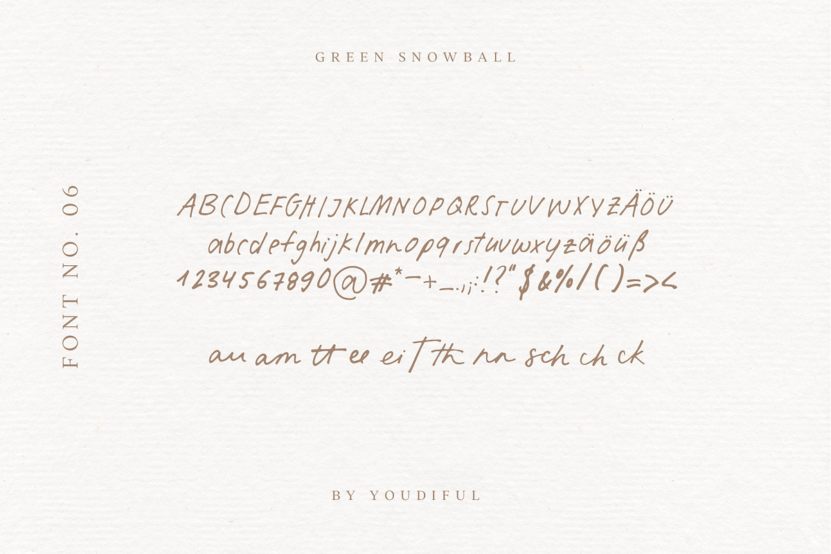 Green snowball Ballpoint Pen Font, a Handwritten Font by youdiful creation (Photo 5 of 5)