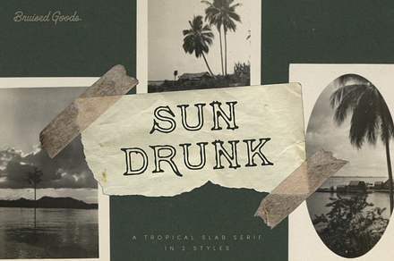 Sun Drunk, a Slab Serif Font by Bruised Goods