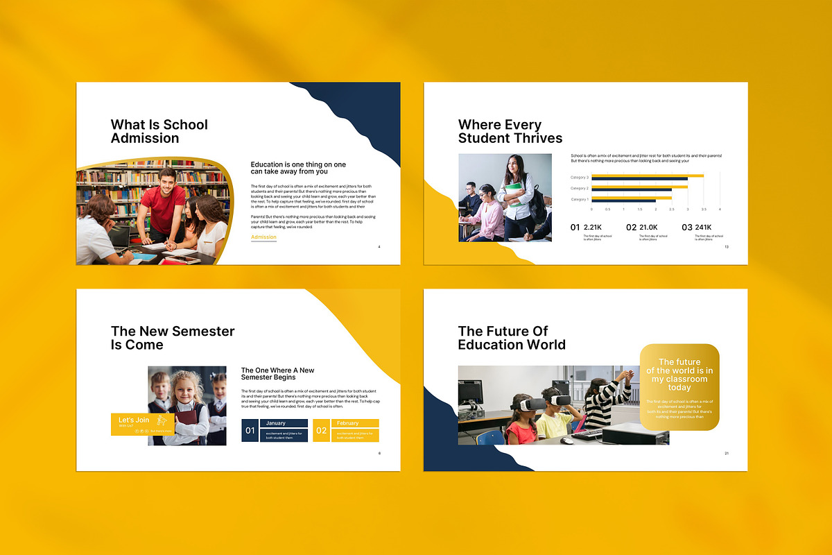 School Admission Presentation, a Presentation Template by evgenystudio (Photo 4 of 8)