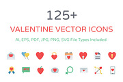 125+ Valentine Vector Icons, an Emoji Icon by Creative Stall (Thumbnail 1 of 4)