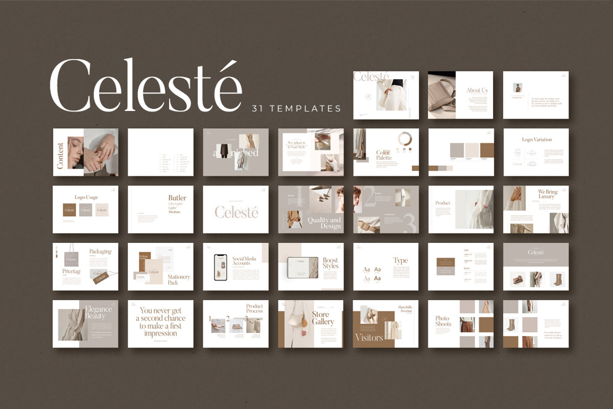 PS & Canva Celeste Brand Guideline, a Magazine Template by Eviory (Photo 11 of 14)