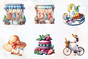 Parisian Summer Clipart, an Illustration by RobertsArt (Thumbnail 3 of 4)