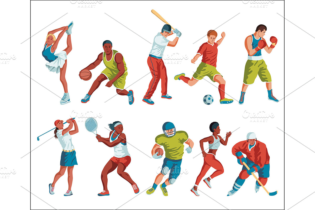 Sports vector illustrations set, a Person Illustration by LisaKolbasa (Photo 5 of 19)