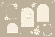 Boho Daisies watercolor Clipart, an Illustration by Sunflower Day Love (Thumbnail 3 of 5)