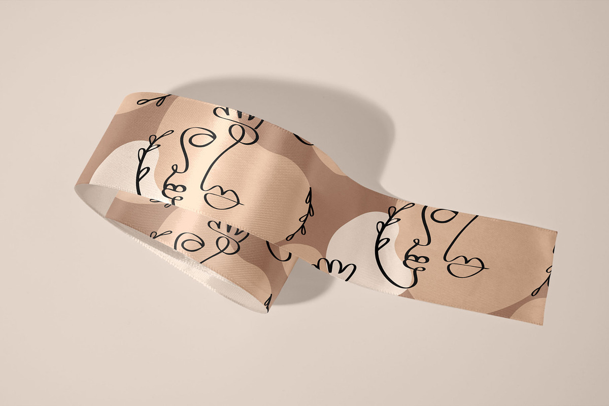 8 Mockups Textured Satin Ribbons, a Packaging Mockup by bazarova (Photo 7 of 12)