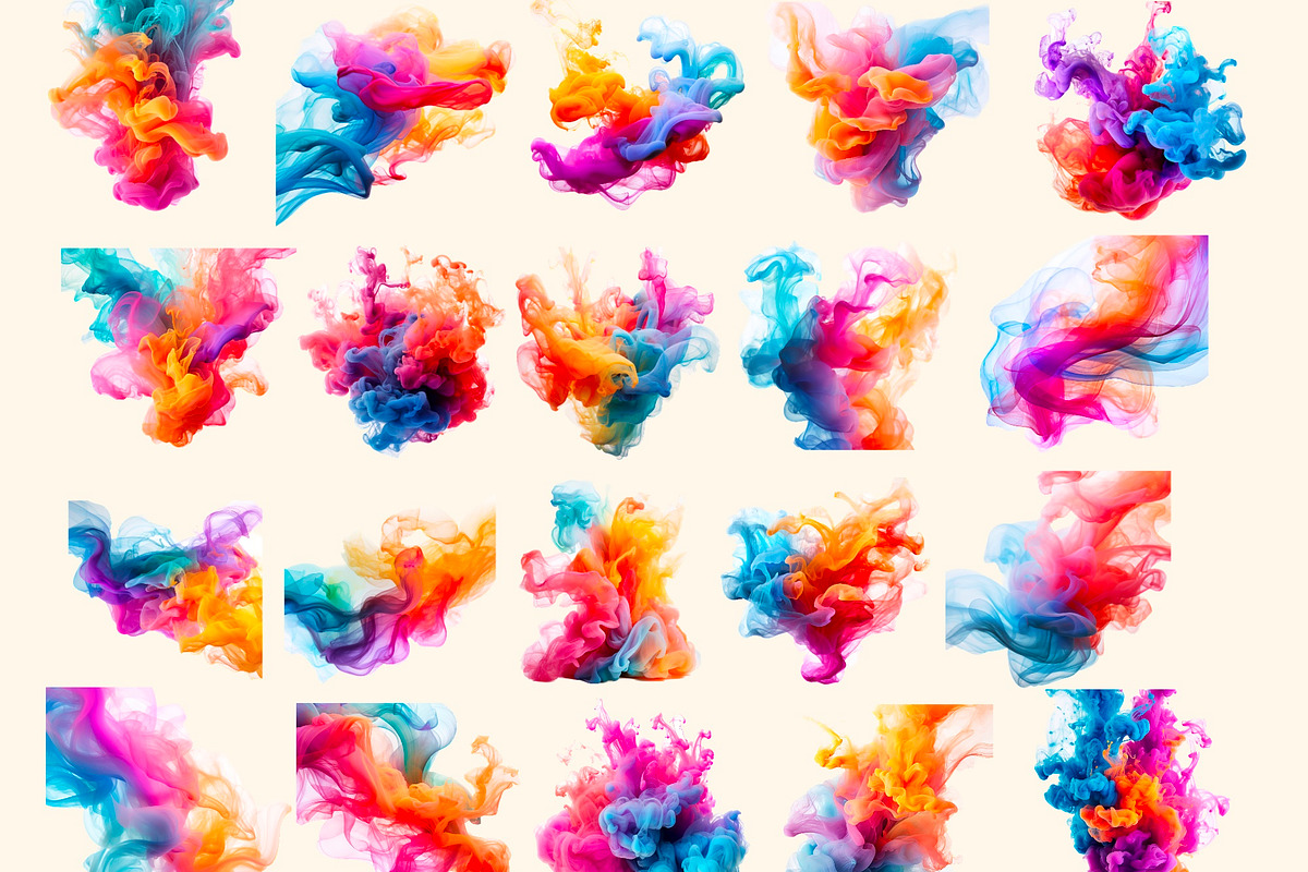 Colored smoke  Watercolor clipart, an Object Illustration by Hello My Print (Photo 8 of 13)