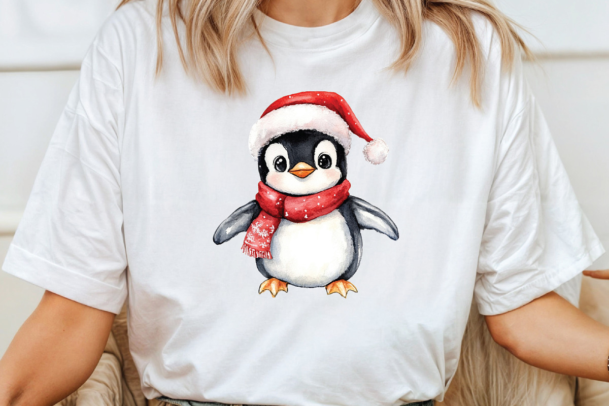 Cute Christmas Penguins Clipart, an Illustration by CraftArtStudio (Photo 4 of 6)
