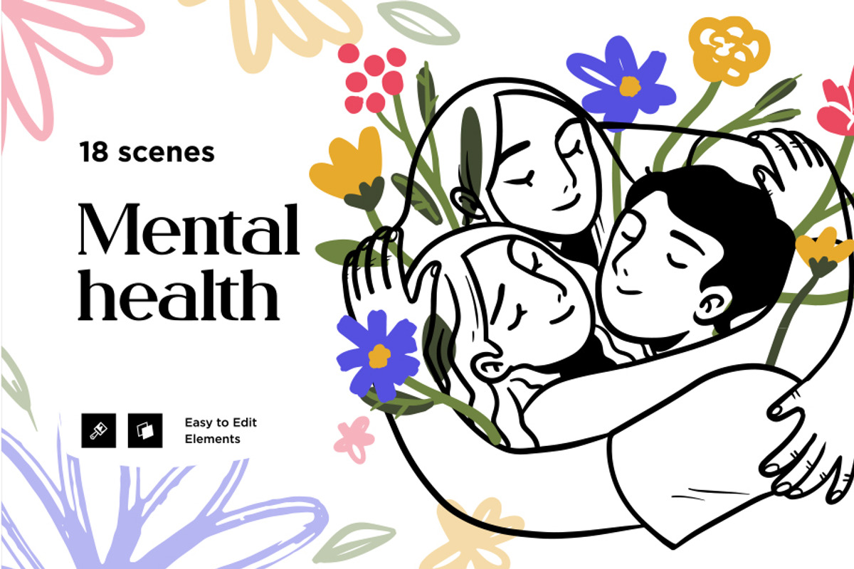 Amazing set of mental health pics, a Person Illustration by StonePic (Photo 1 of 3)