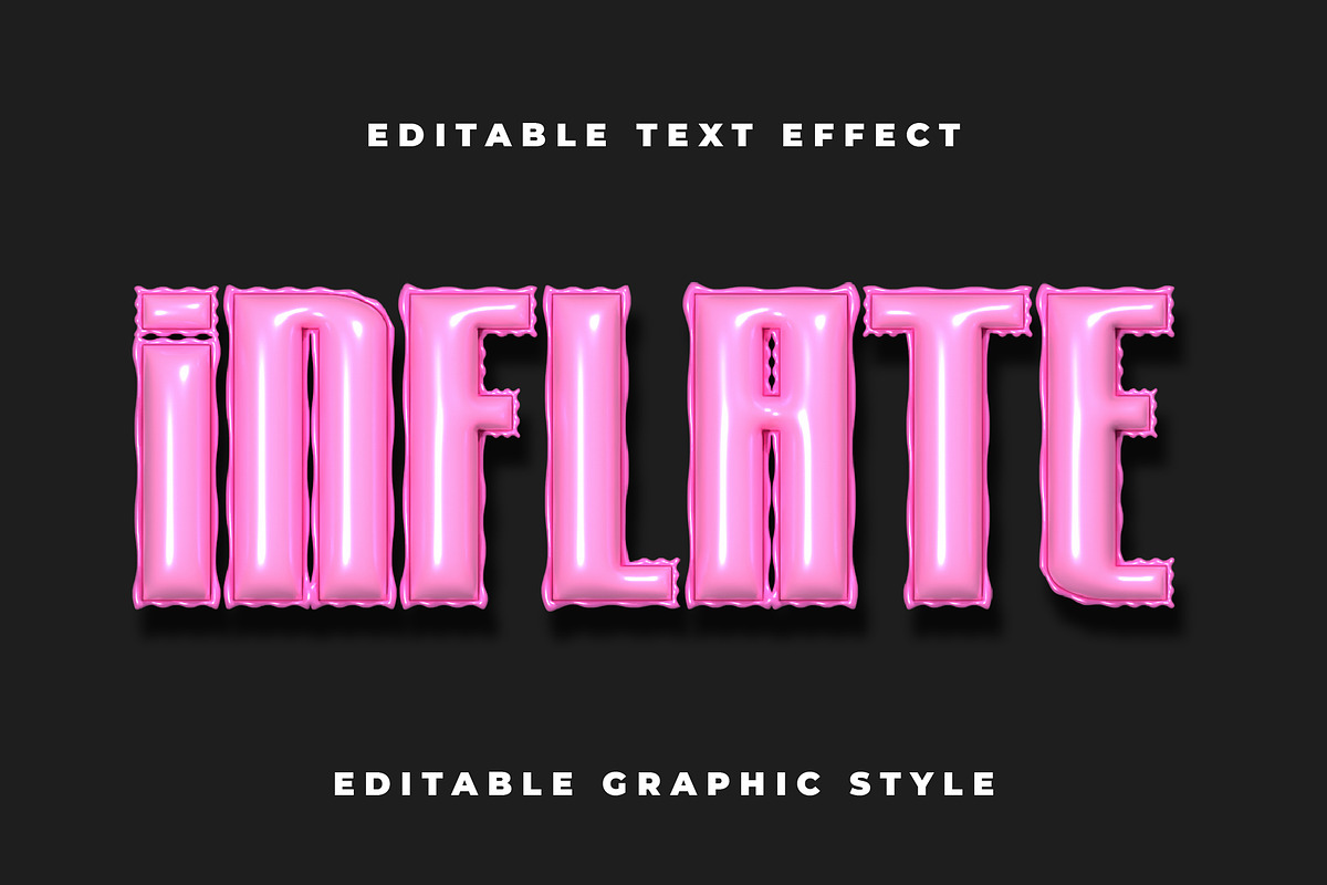 Pink Balloon Glossy Text Effect preview 3