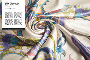 Silk Closeup Mockup Set, a Print Template by WebAndCat (Thumbnail 1 of 7)