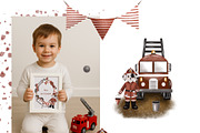 Fire station- children collection, an Animal Illustration by Linerisyart (Thumbnail 6 of 15)