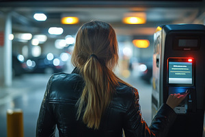 Close up of woman parking her car, a Photo by Pavel_design