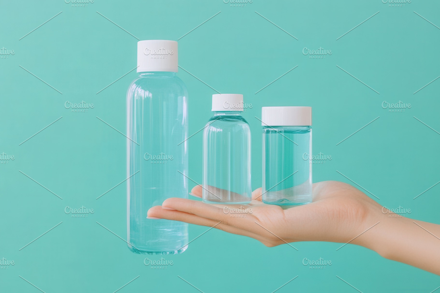 Set of images showing a womans hand, a Photo by Pavel_design