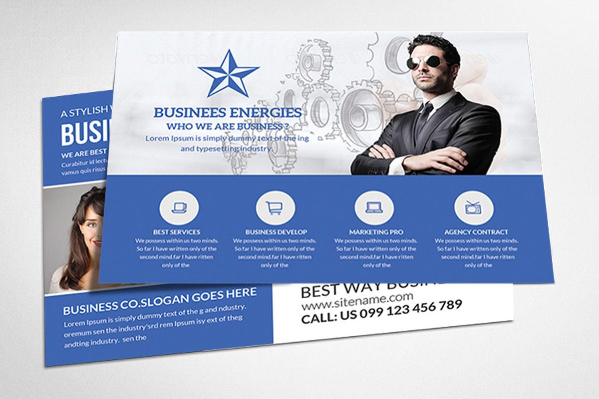 Corporate and Business Post Card, a Card Template by AfzaalGraphics (Photo 1 of 4)