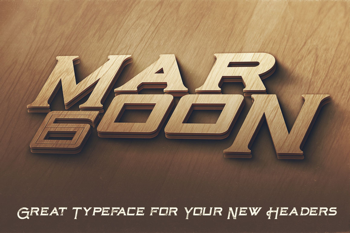 Maroon - Vintage Style Font preview 4