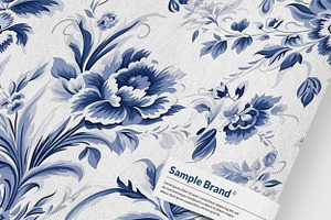 ROYAL BLUE TOILE Seamless Pattern