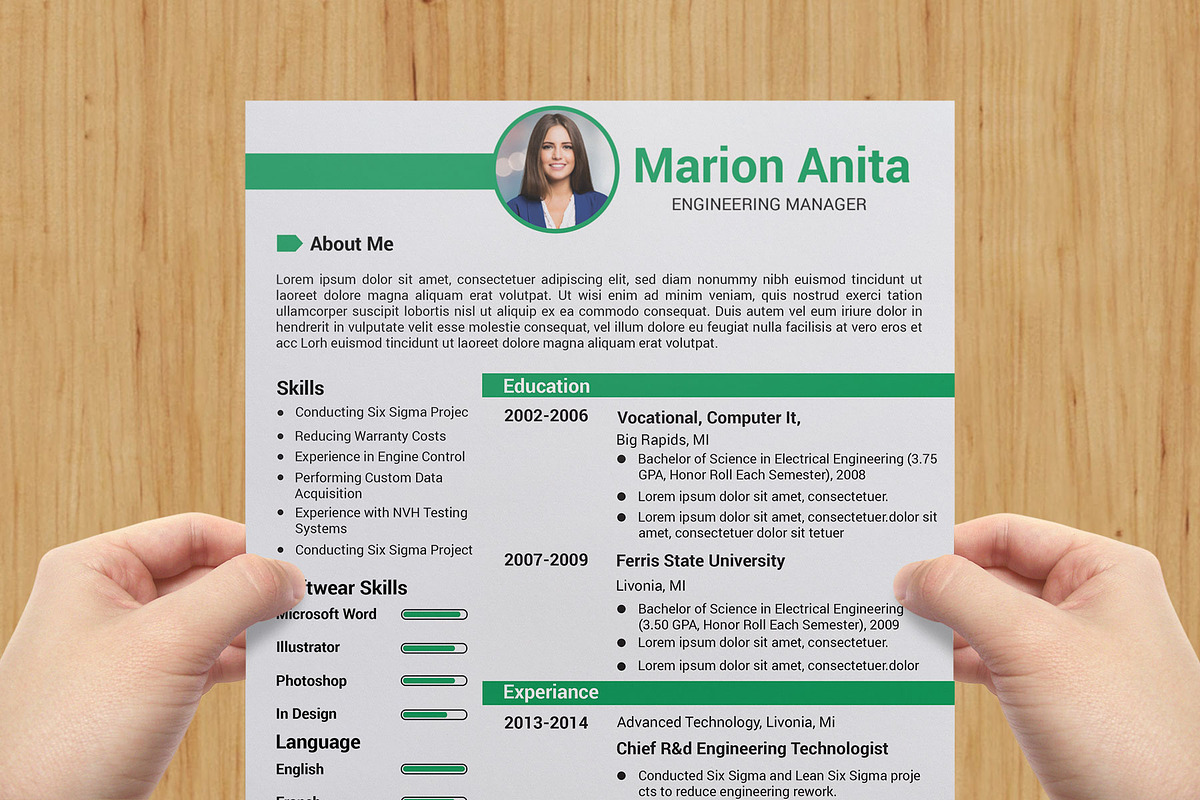 Professional Resume / CV Template, a Resume Template by designvillage (Photo 3 of 11)