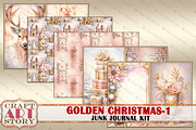 Golden Christmas-1 Junk Journal, a Transportation Illustration by CraftArtStory (Thumbnail 3 of 6)