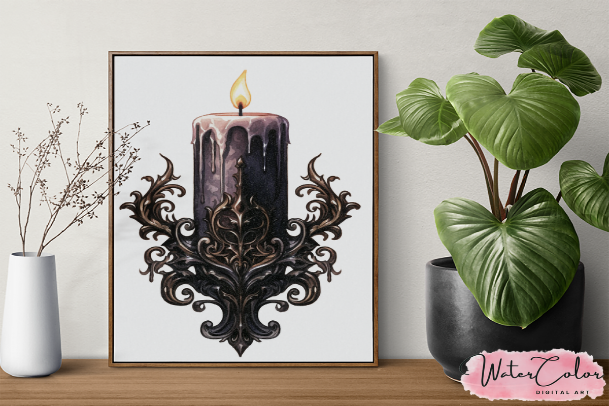 Gothic Witches Collection Clipart, a Decorative Illustration by Watercolor Digital (Photo 9 of 9)
