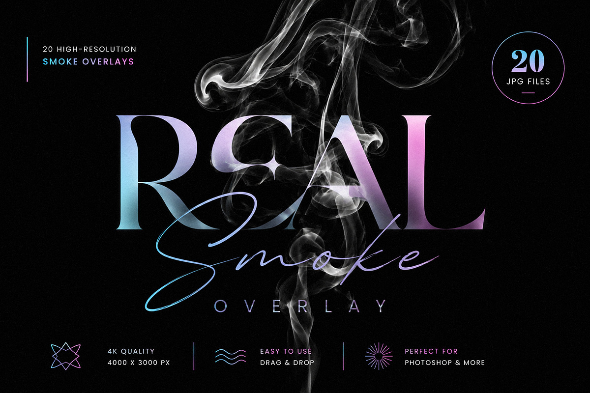 Real Smoke Overlay Pack, a Texture Graphic by Shovajit (Photo 1 of 3)