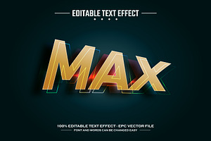 Max 3D Editable Text Effect Template