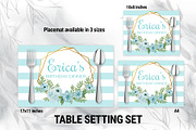 Floral Stripes Table Setting Set, a Templates & Theme by DickyJiang Illustrations (Thumbnail 3 of 3)