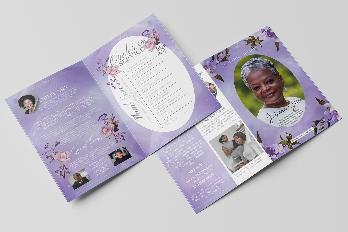 Editable Memorial Service Template, a Templates & Theme by iloveTemplate