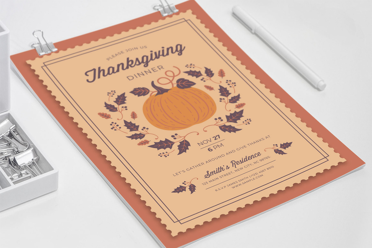 Thanksgiving Dinner Pumpkin Orange preview 4