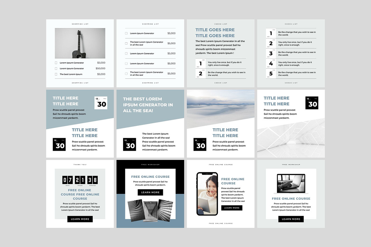 Instagram Template Canva Post Zen, a Social Media Template by Keikoya (Photo 10 of 12)