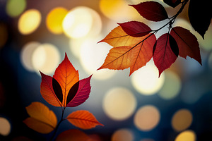 Backlit autumn leaves, a Photo by rarrarorro