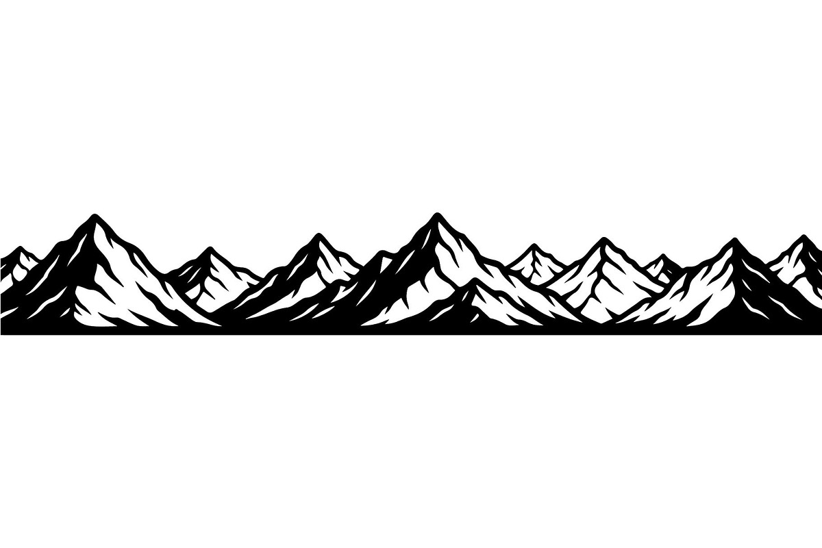 Mountain Range Silhouette, an Object Graphic by Designer_Momina (Photo 7 of 20)