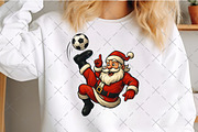 Santa Playing Soccer Funny Christmas, an Illustration by Craft Nest (Thumbnail 4 of 6)