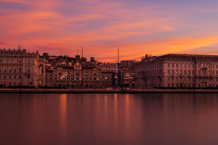 Scenic view of Trieste at sunset, an Architecture Photo by Bepslabor