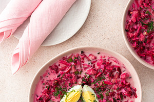 Summer cold beetroot soup, a Food & Drink Photo by Pundateam