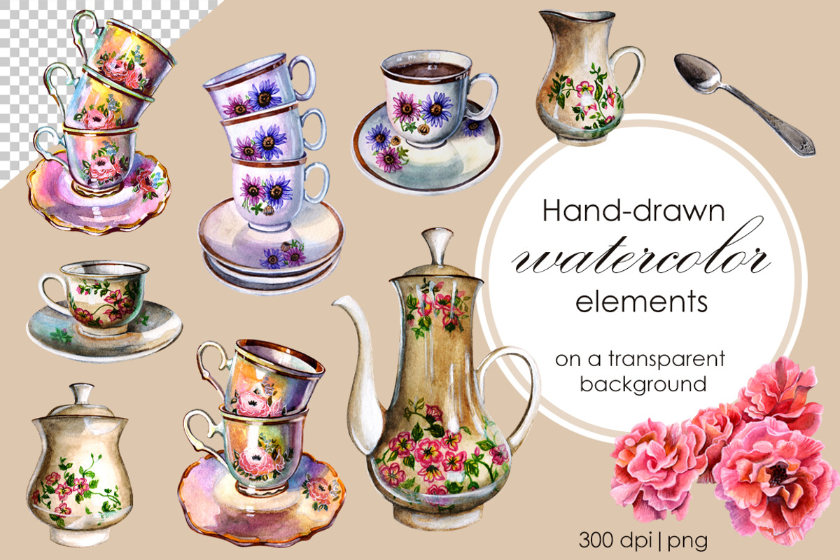 Porcelain tableware, an Illustration by Olha Urdeichuk (Photo 2 of 11)