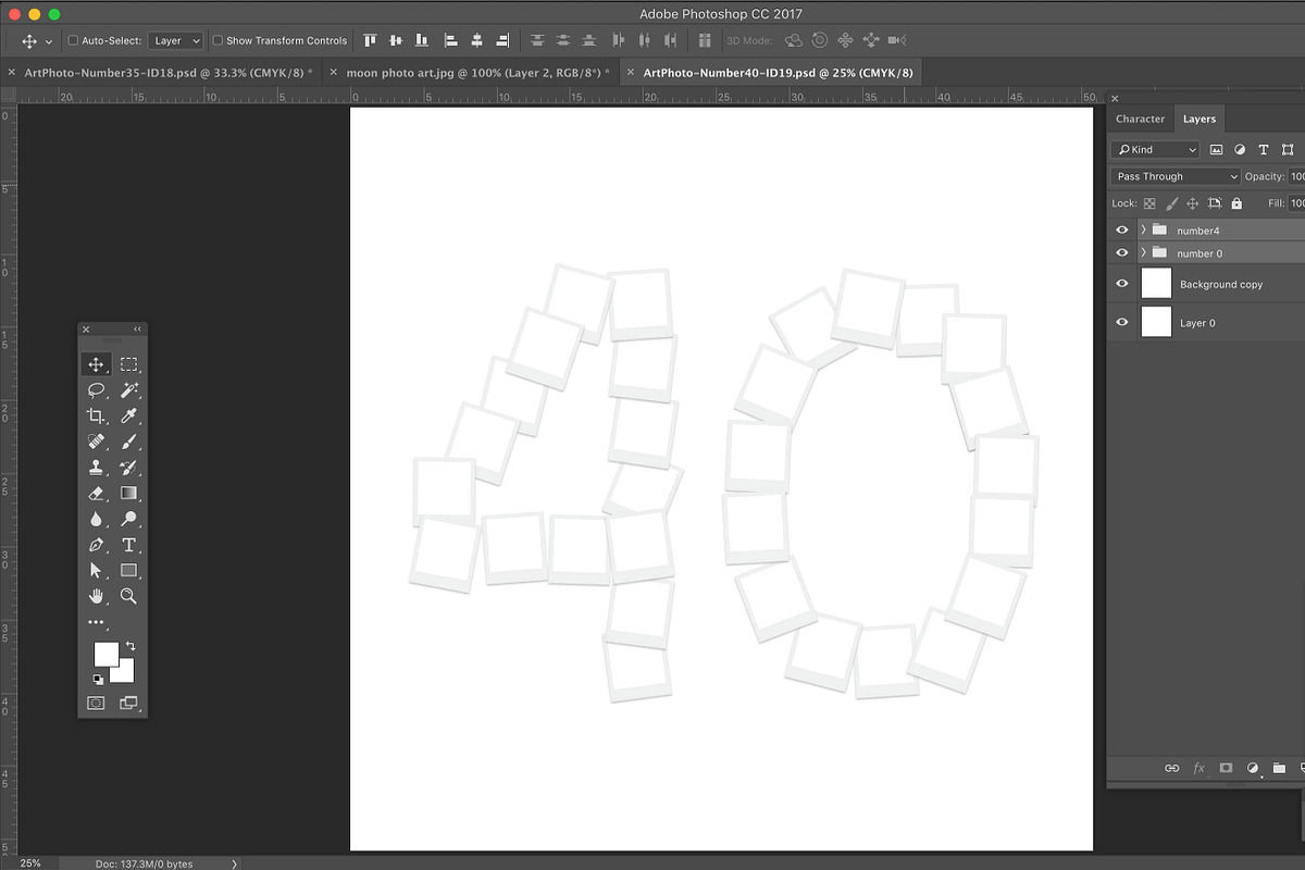 Number 40 Photo Collage Template id1, a Stationery Template by AIW SOLUTIONS (Photo 3 of 4)