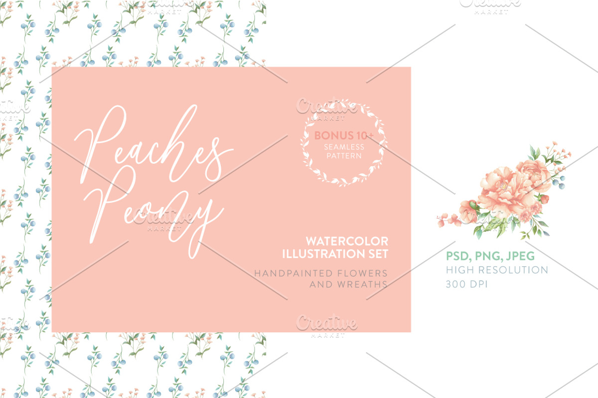 Peaches Peony, an Illustration by Lunabi (Photo 1 of 11)