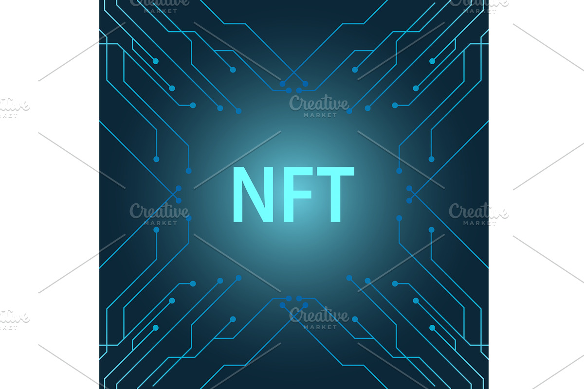 NFT banner of crypto art, a Technology Illustration by Vector Creator