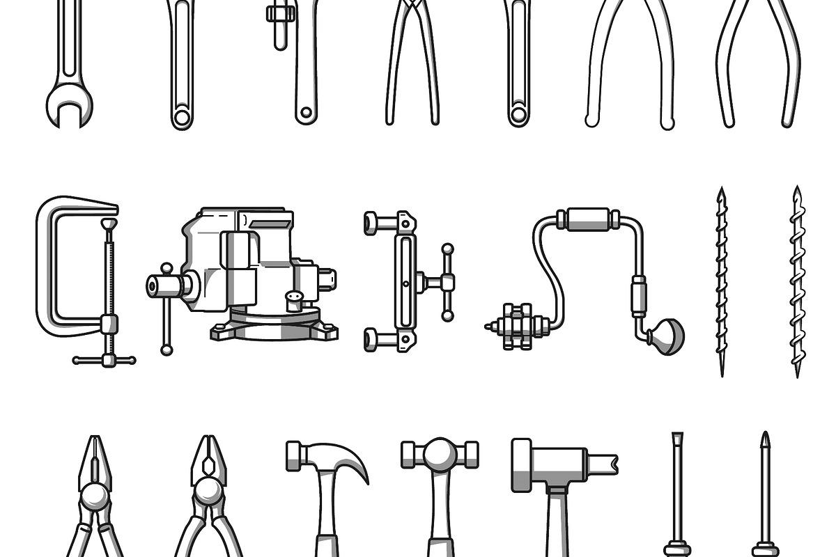 Rare antique and everyday tools, an Object Illustration by LogosDen (Photo 2 of 3)